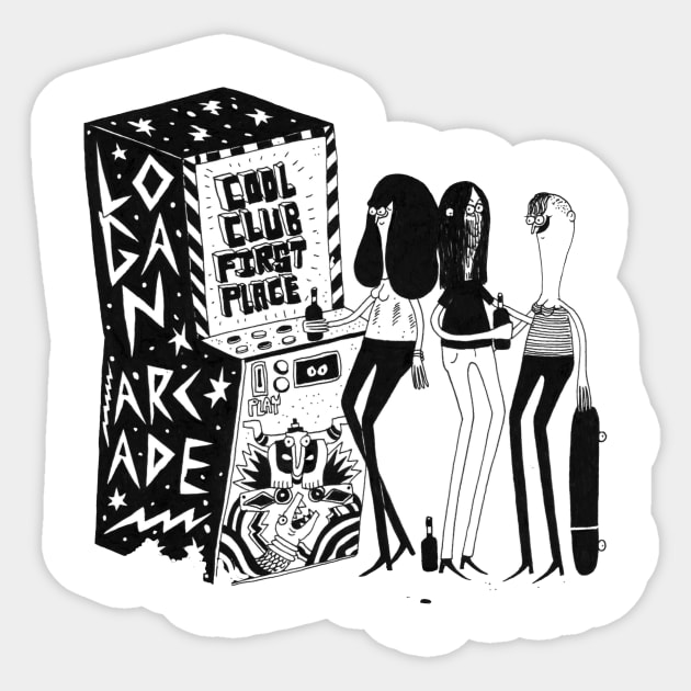 Cool Club First Place by Jay Howell Sticker by Logan Arcade